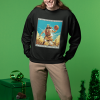 Christmas Sweatshirt Jesus Baseketball Player Crossing Up Christian Funny Xmas - Wonder Print Shop