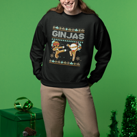 Ginjas Gingerbread Ninjas Funny Christmas Sweatshirt - Wonder Print Shop