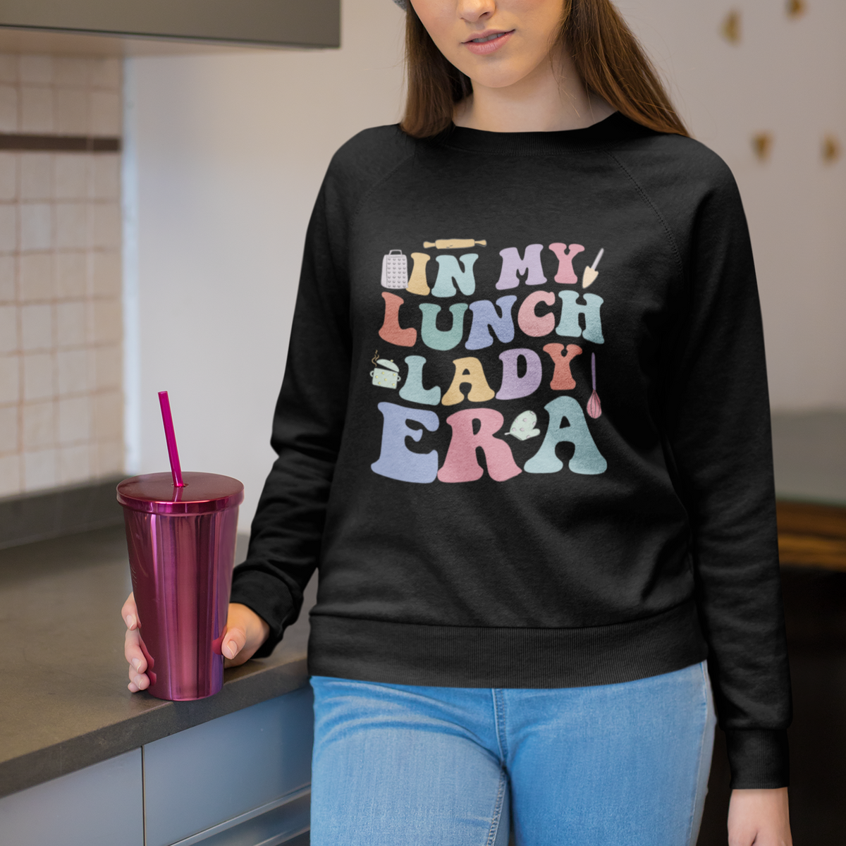 In My Lunch Lady Era Welcome Back To School Lunch Lady Life Sweatshirt - Wonder Print Shop