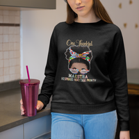 Hispanic Teacher Sweatshirt One Thankful Maestra Hispanic Heritage Month Teacher Latina Countries Flags Teacher Latina - Wonder Print Shop