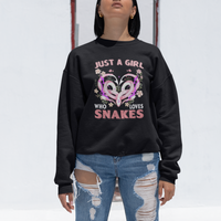 Just A Girl Who Loves Snakes Sweatshirt - Wonder Print Shop