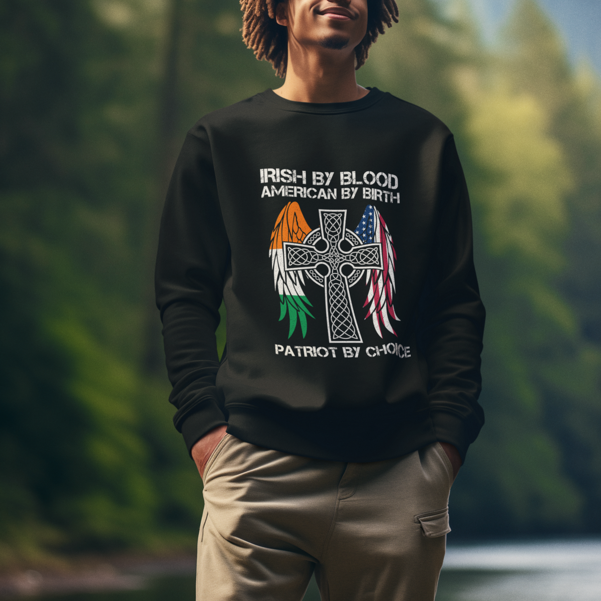 Irish By Blood American By Birth Patriot By Choice Sweatshirt - Wonder Print Shop