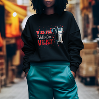 Valentine's Day Sweatshirt V Is For Vent Respiratory Therapist Nurse Healthcare Worker - Wonder Print Shop