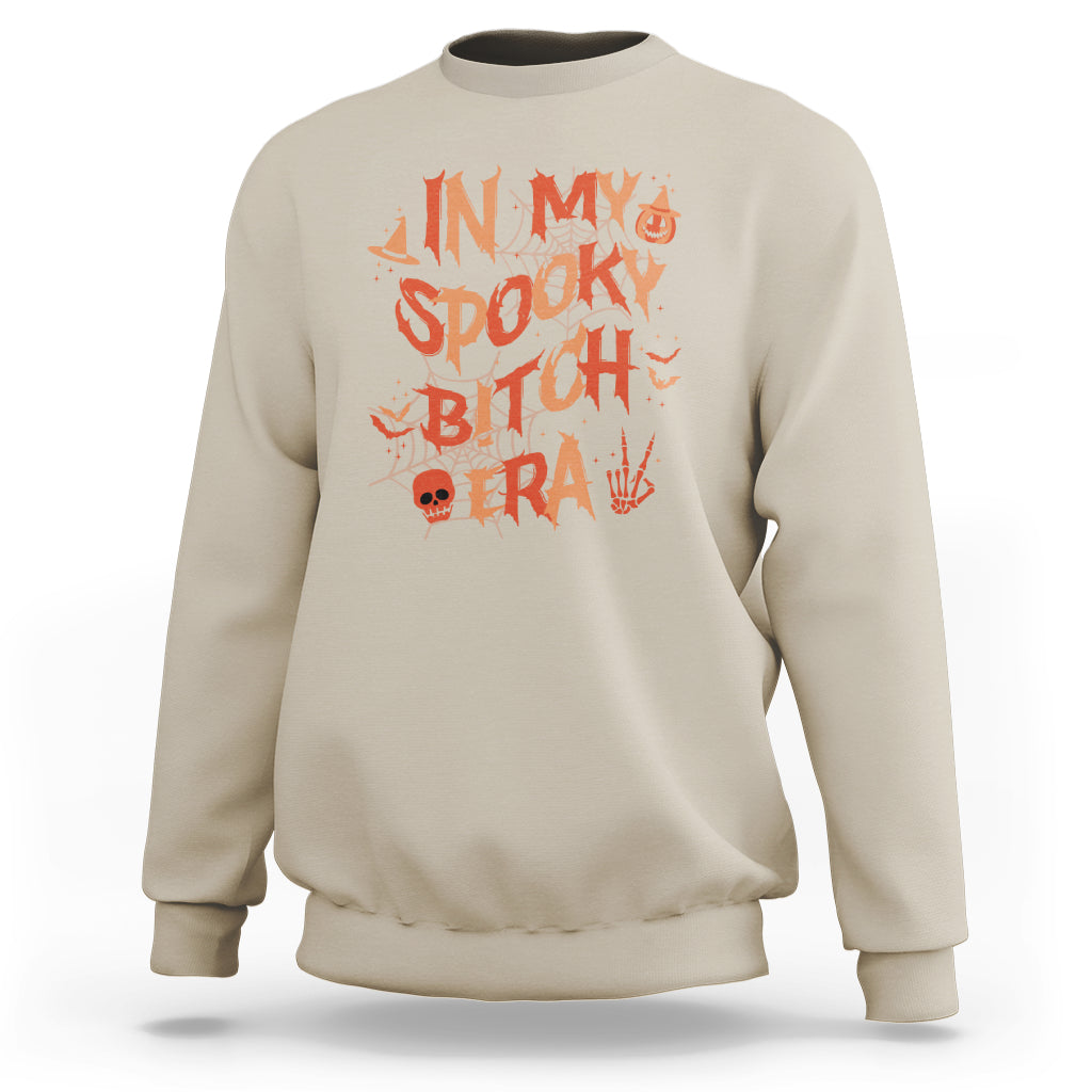 Halloween Sweatshirt In My Spooky Bitch Era Halloween Costumes Pumpkin Season - Wonder Print Shop