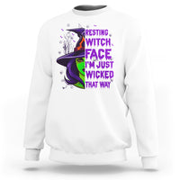 Halloween Witch Sweatshirt Resting Witch Face I'm Just Wicked That Way - Wonder Print Shop