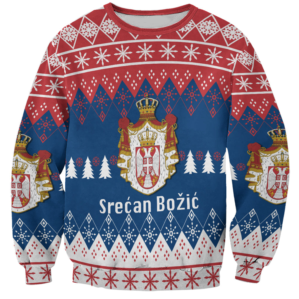 Serbia Christmas Srecan Bozic Ugly Pattern Sweatshirt - LT12