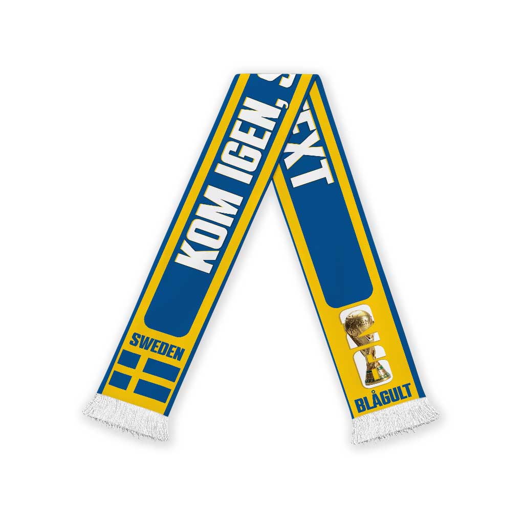Sweden 2026 Football Personalised Soccer Scarf Kom Igen Sverige