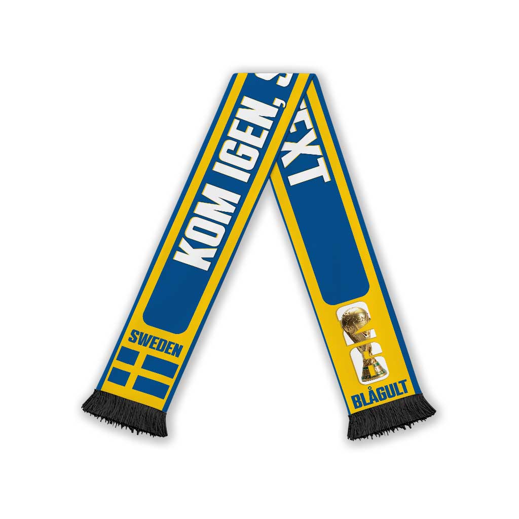 Sweden 2026 Football Personalised Soccer Scarf Kom Igen Sverige