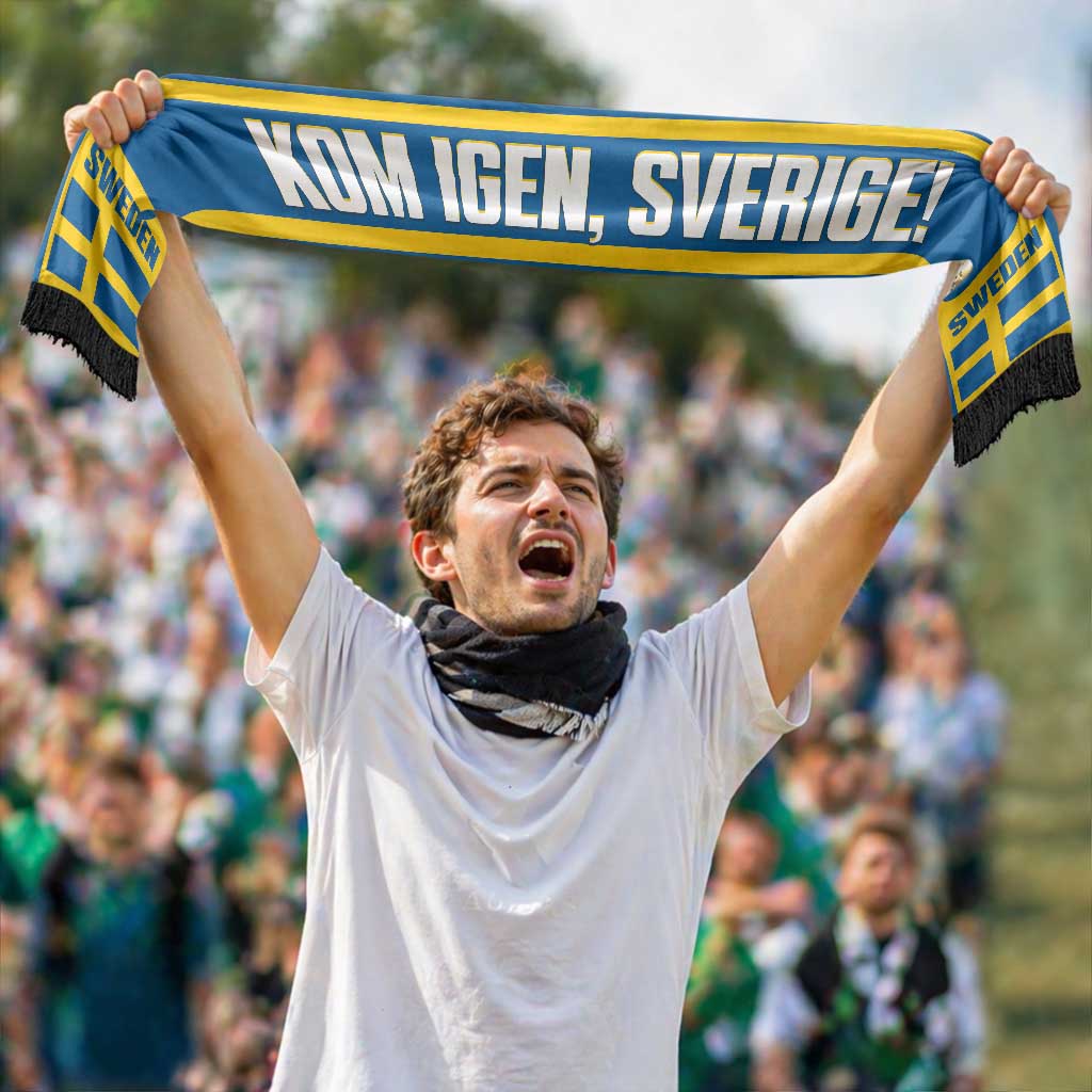 Sweden 2026 Football Personalised Soccer Scarf Kom Igen Sverige