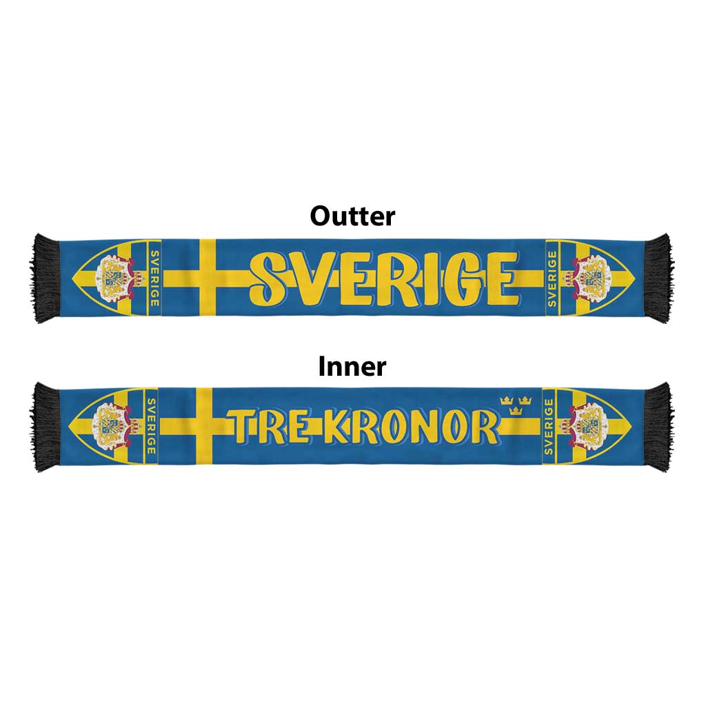 Sweden 2026 Football Soccer Scarf Sverige Go Blagult