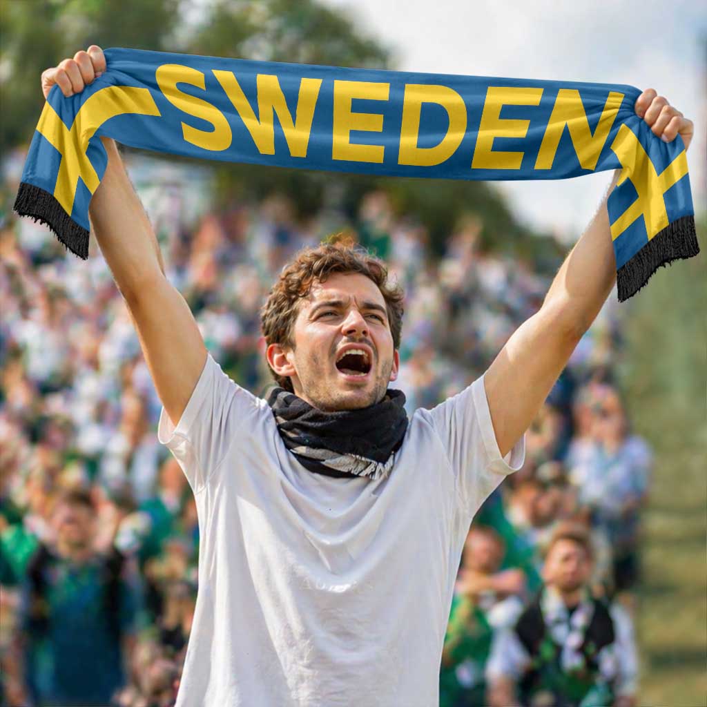 Sweden Football 2026 Soccer Scarf Flag Style