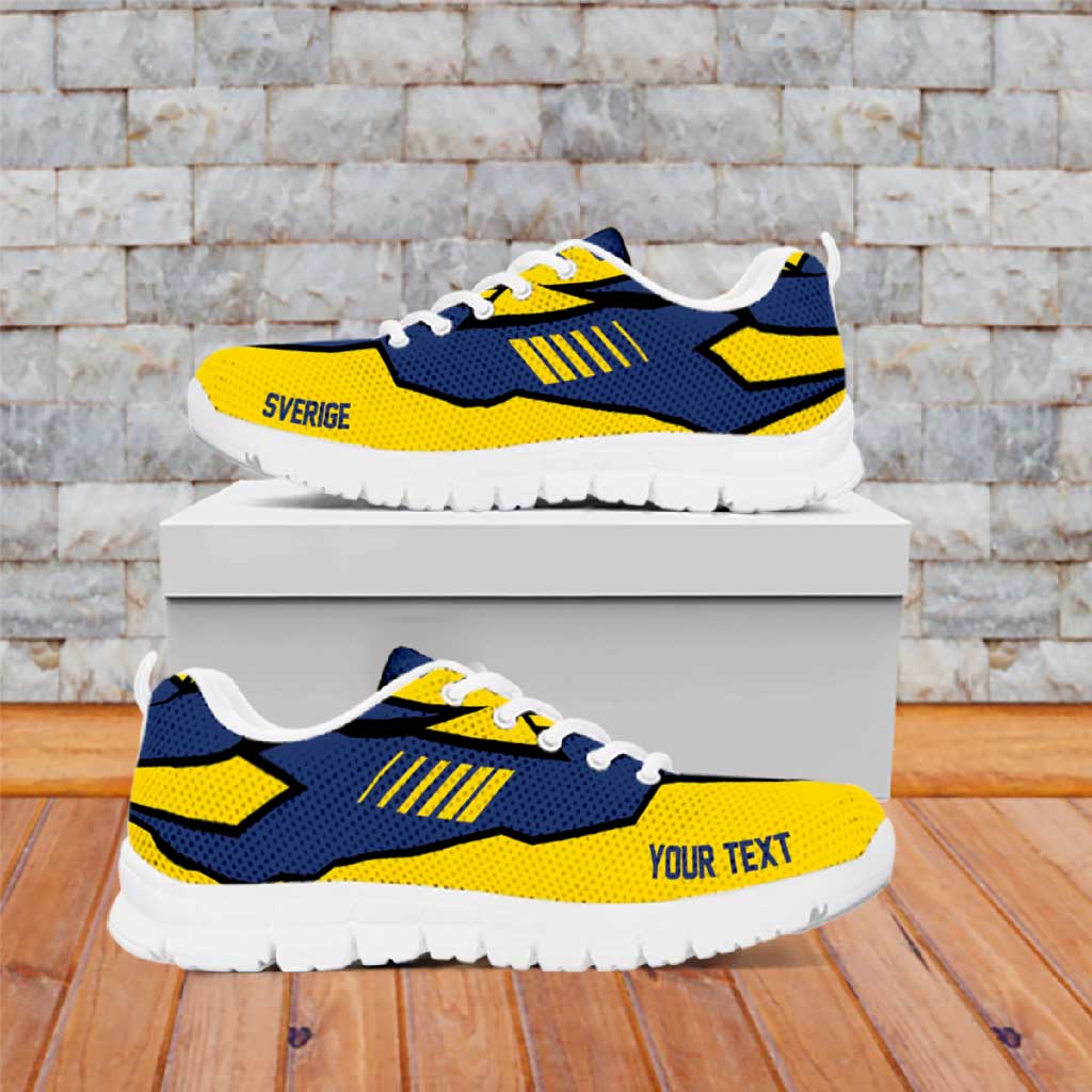 Sweden Football Nations 2026 Personalized Sneakers Sporty Pattern