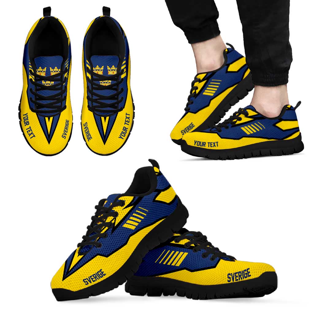Sweden Football Nations 2026 Personalized Sneakers Sporty Pattern
