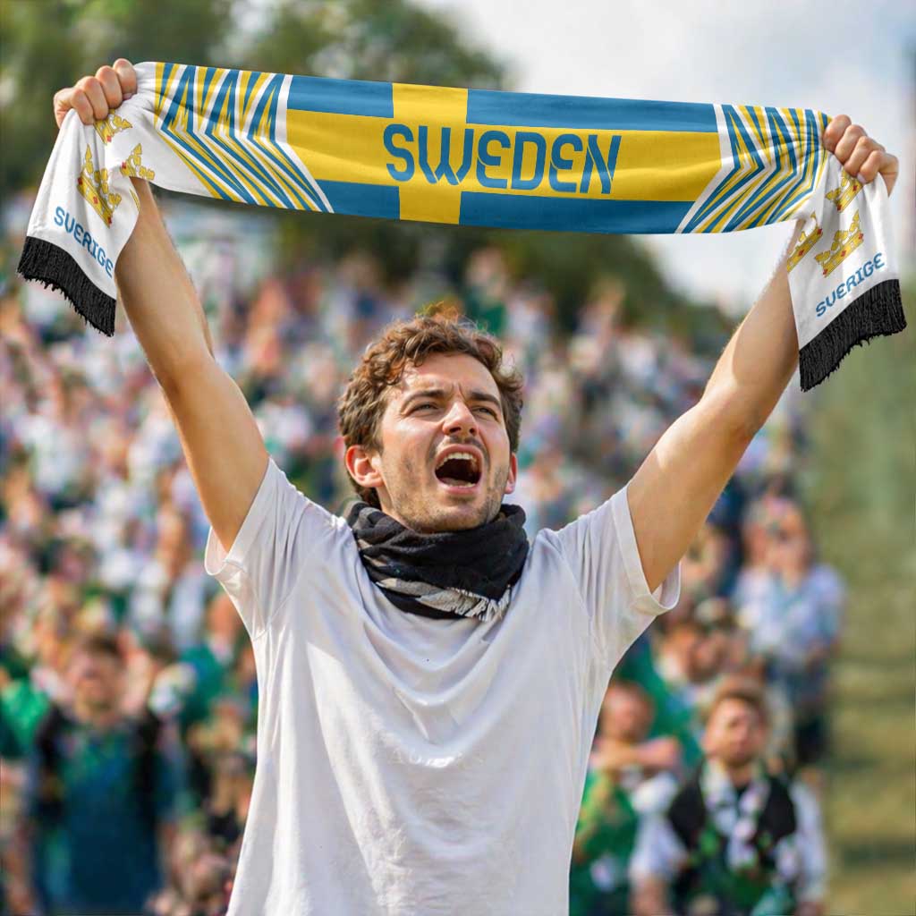 Sweden Football Nations 2026 Soccer Scarf Sporty Pattern