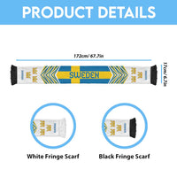Sweden Football Nations 2026 Soccer Scarf Sporty Pattern