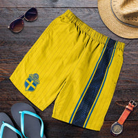 Sweden National Football Shorts for Men Glory The Blue and Yellow - Wonder Print Shop