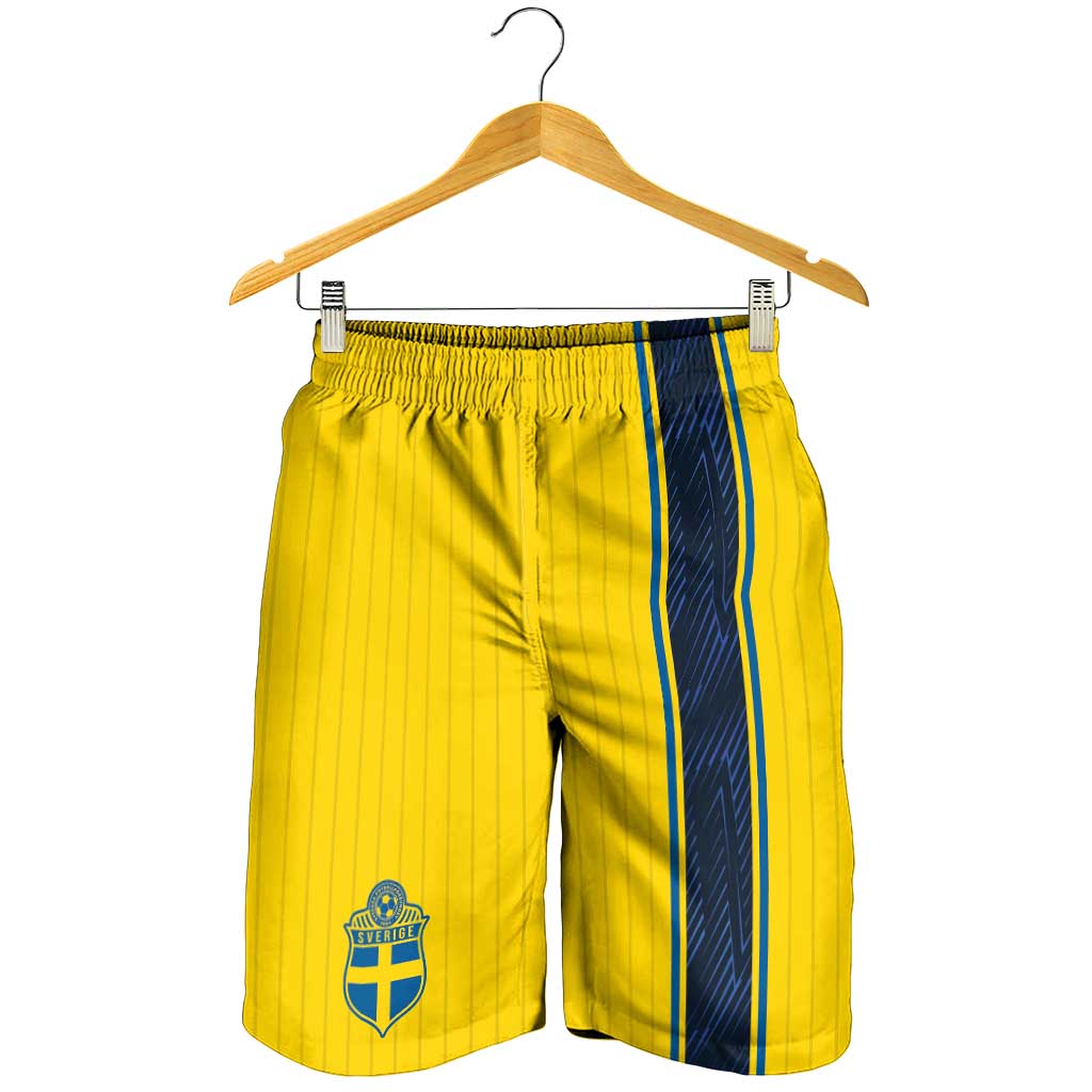 Sweden National Football Shorts for Men Glory The Blue and Yellow - Wonder Print Shop