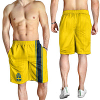 Sweden National Football Shorts for Men Glory The Blue and Yellow - Wonder Print Shop
