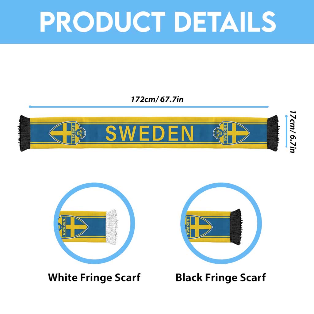 Sweden World Football 2026 Soccer Scarf Go Blagult Road To Glory