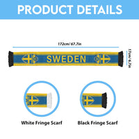 Sweden World Football 2026 Soccer Scarf Go Blagult Road To Glory