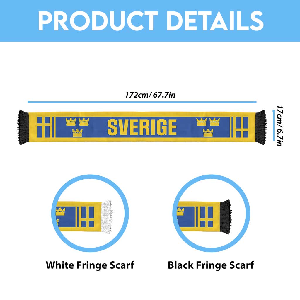 Sweden World Football 2026 Soccer Scarf National Pride Never Stops
