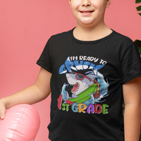 1st Grade Shark T Shirt For Kid I'm Ready To Crush First Grade Attack - Wonder Print Shop