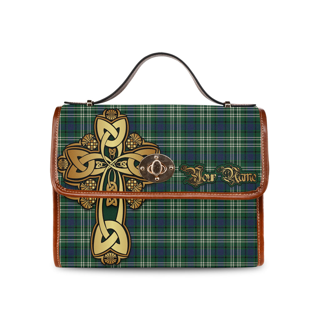 swinton-tartan-canvas-bag-personalize-your-name-with-golden-thistle-and-celtic-cross-canvas-bag