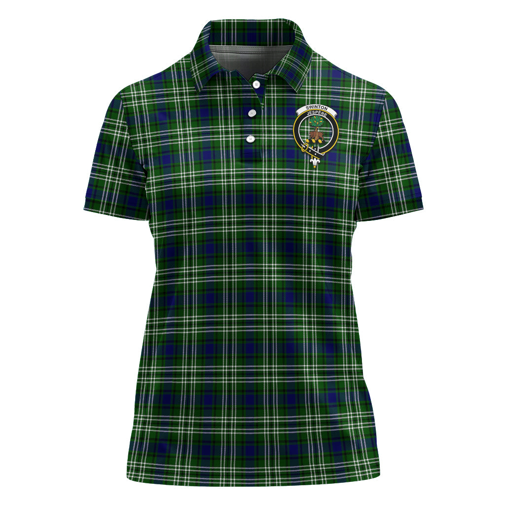 swinton-family-crest-tartan-golf-polo-for-women-tartan-womens-polo-shirts