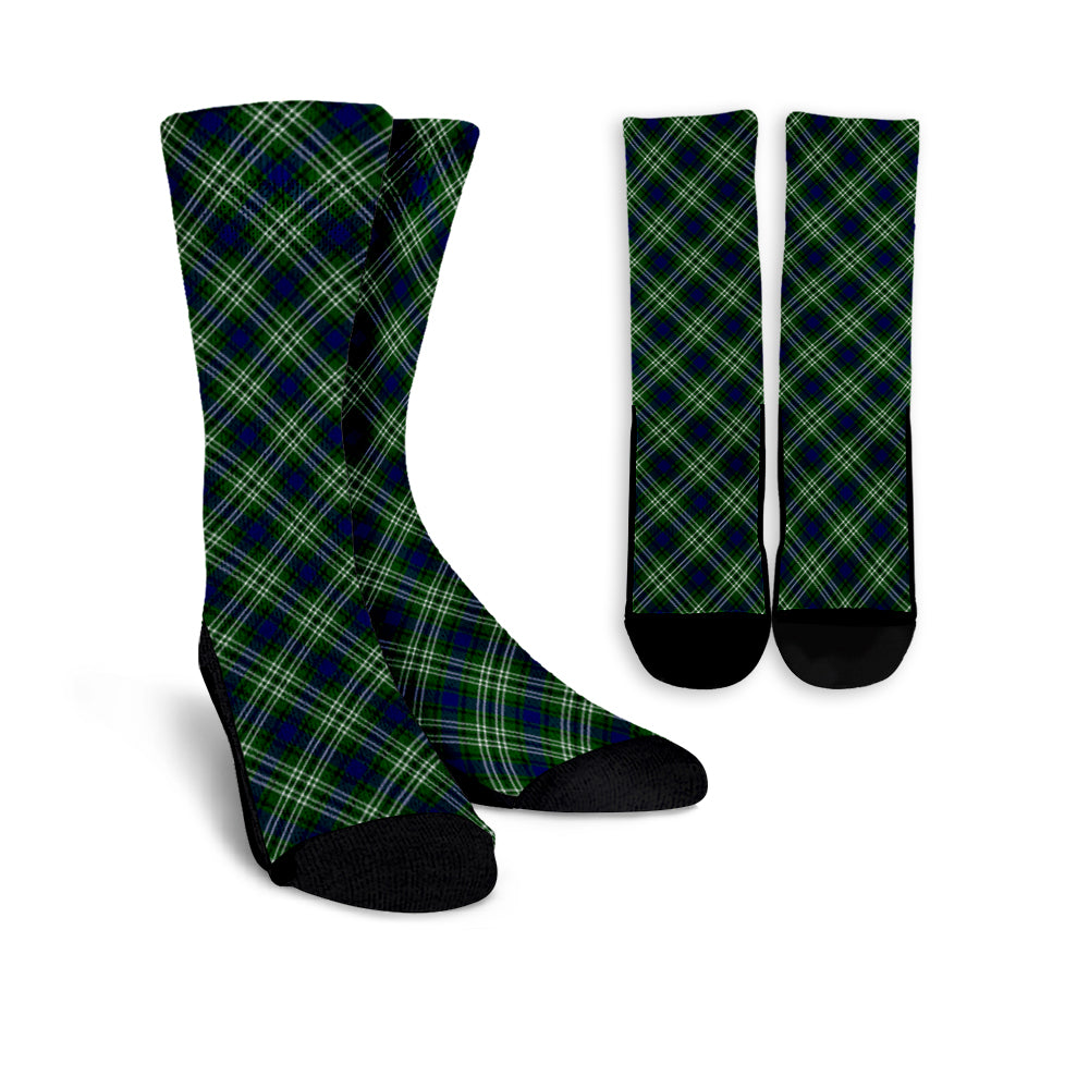 Swinton Tartan Socks, Cross Tartan Plaid Socks, Long Tartan Socks Cross Style TS23
