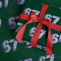 Swirl Effect Printed Six Seven Meme Wrapping Paper Roll Gen Z Alpha Gift