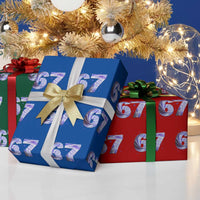 Swirl Effect Printed Six Seven Meme Wrapping Paper Roll Gen Z Alpha Gift