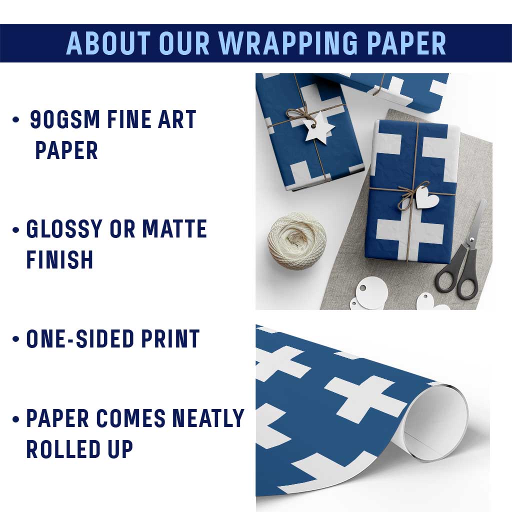 Swiss Vintage Cross Flag Switzerland Wrapping Paper Roll