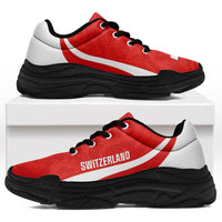 Switzerland 2026 Football Chunky Sneakers Go Nati Grunge Curve Stylized - Wonder Print Shop