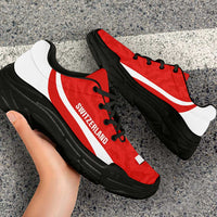 Switzerland 2026 Football Chunky Sneakers Go Nati Grunge Curve Stylized - Wonder Print Shop