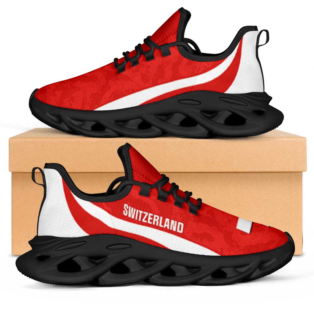 Switzerland 2026 Football Clunky Sneakers Go Nati Grunge Curve Stylized - Wonder Print Shop