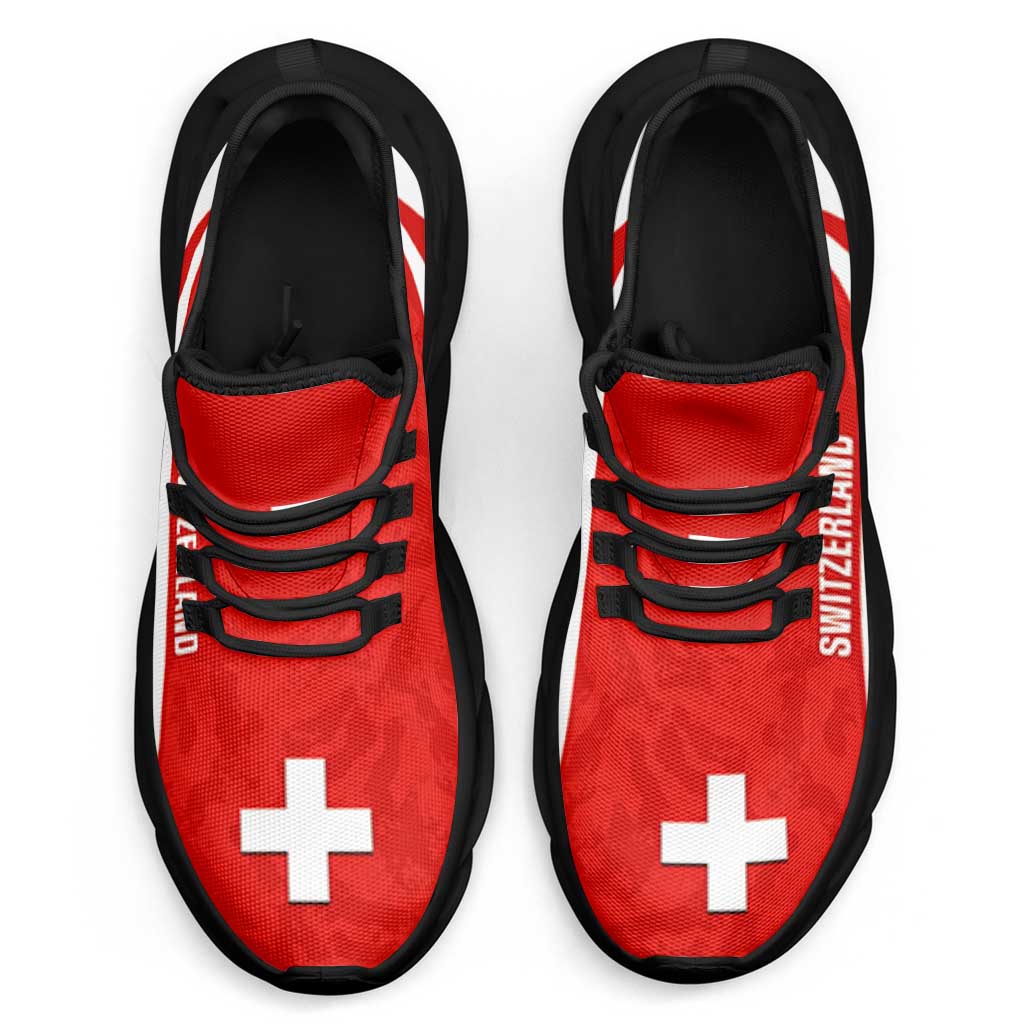 Switzerland 2026 Football Clunky Sneakers Go Nati Grunge Curve Stylized - Wonder Print Shop