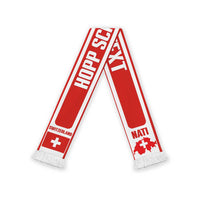 Switzerland 2026 Football Personalised Soccer Scarf Hopp Schwiiz