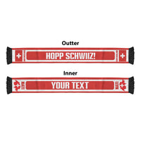 Switzerland 2026 Football Personalised Soccer Scarf Hopp Schwiiz