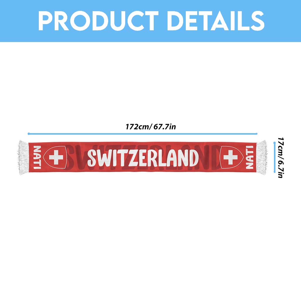 Switzerland 2026 Football Soccer Scarf Come On Nati