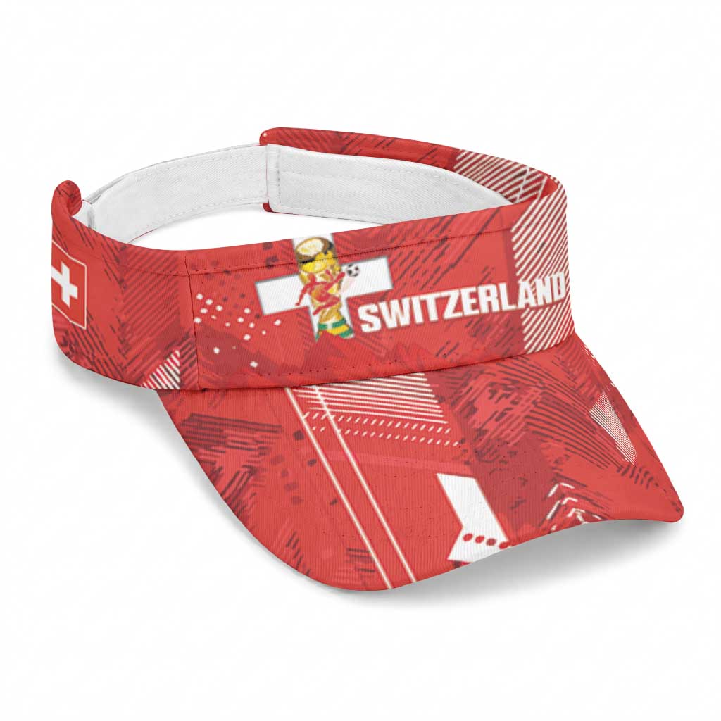 Switzerland 2026 Football Sun Visor Cap Hopp Schwiiz