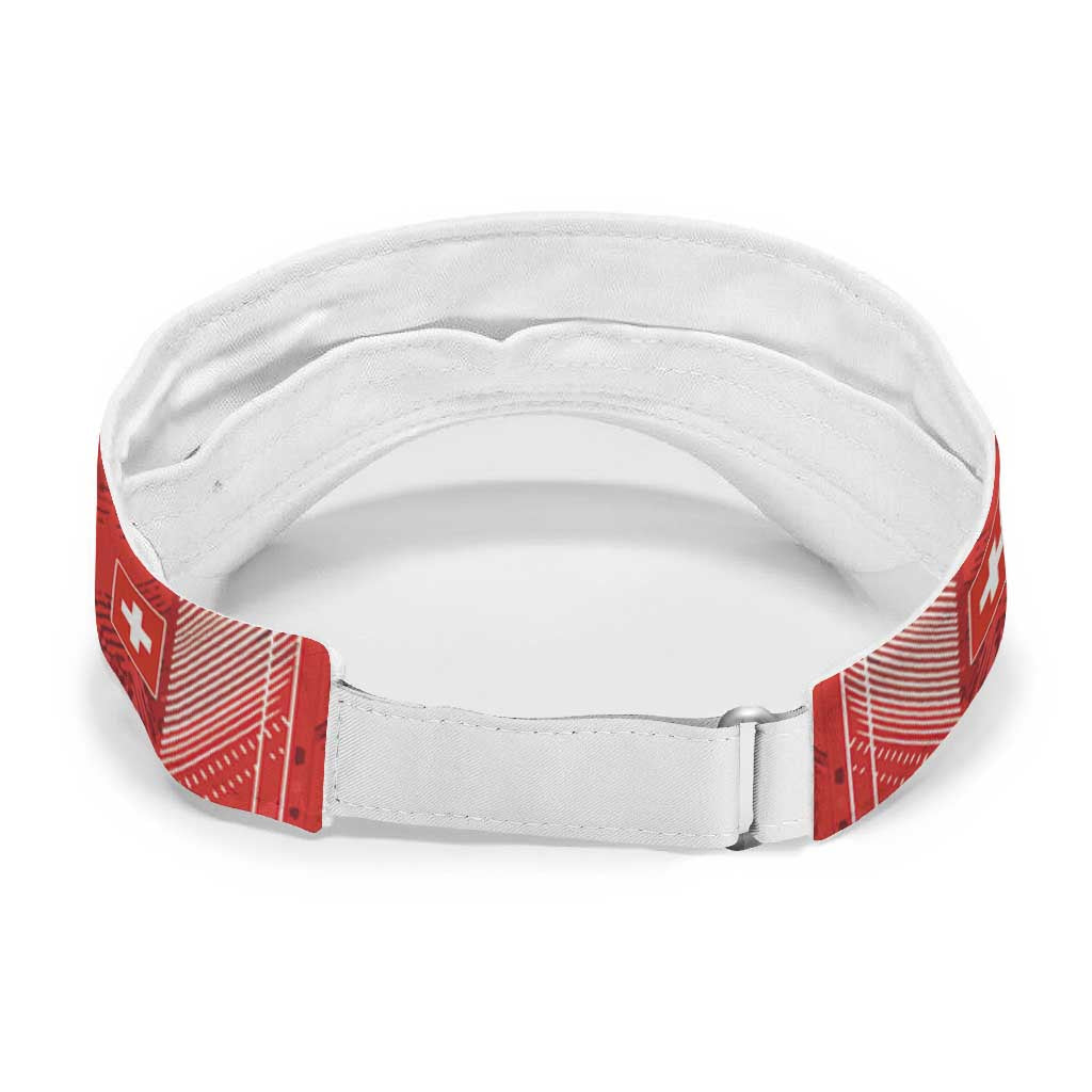 Switzerland 2026 Football Sun Visor Cap Hopp Schwiiz