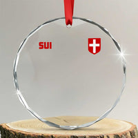 Switzerland Crystal Glass Ornament Vintage Retro Swiss Flag