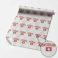 Switzerland Fan Wrapping Paper Roll Vintage Retro Swiss Cross Flag