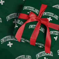 Switzerland Flag Vintage Wrapping Paper Roll Swiss Retro Vintage