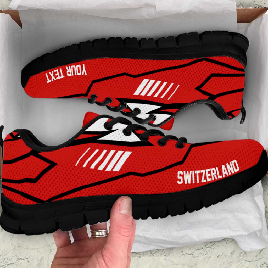Switzerland Football Nations 2026 Personalized Sneakers Sporty Pattern