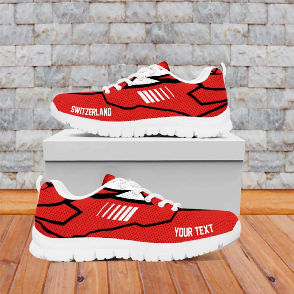 Switzerland Football Nations 2026 Personalized Sneakers Sporty Pattern