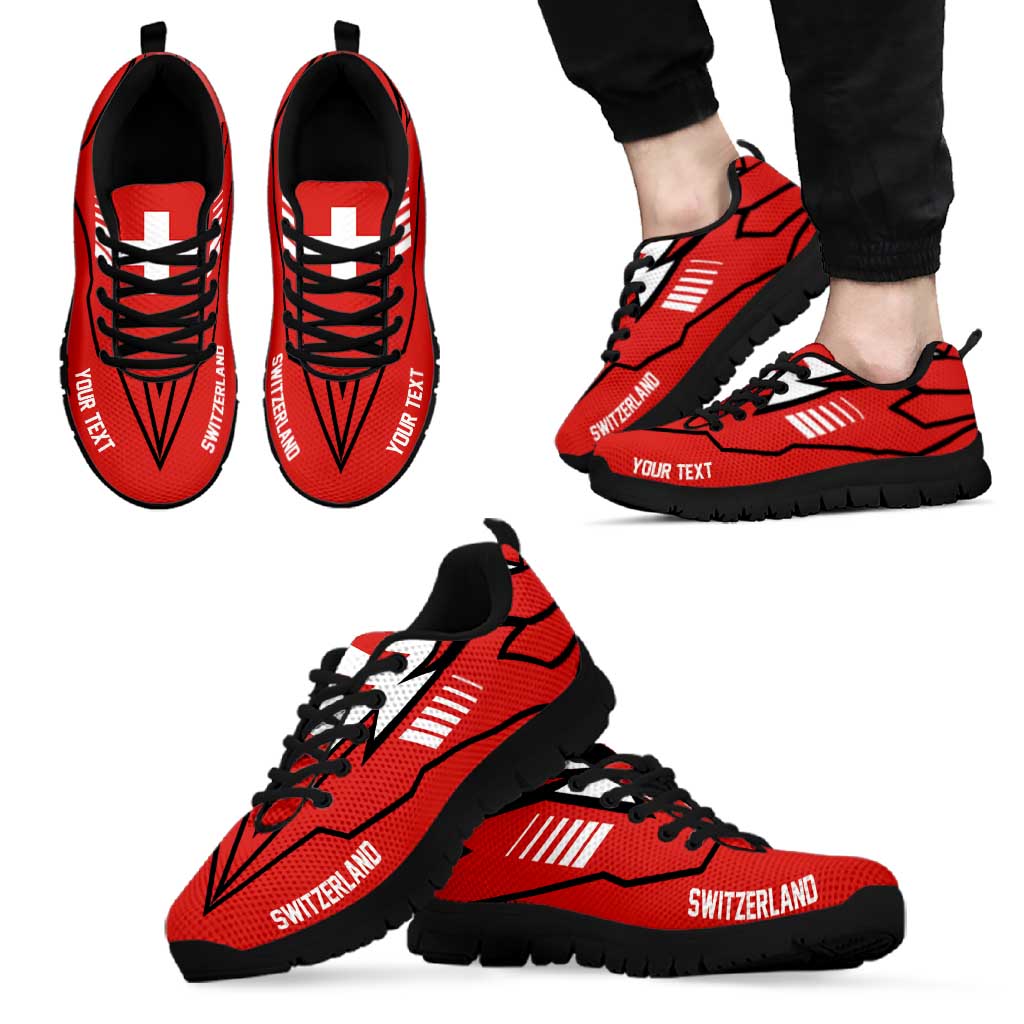 Switzerland Football Nations 2026 Personalized Sneakers Sporty Pattern