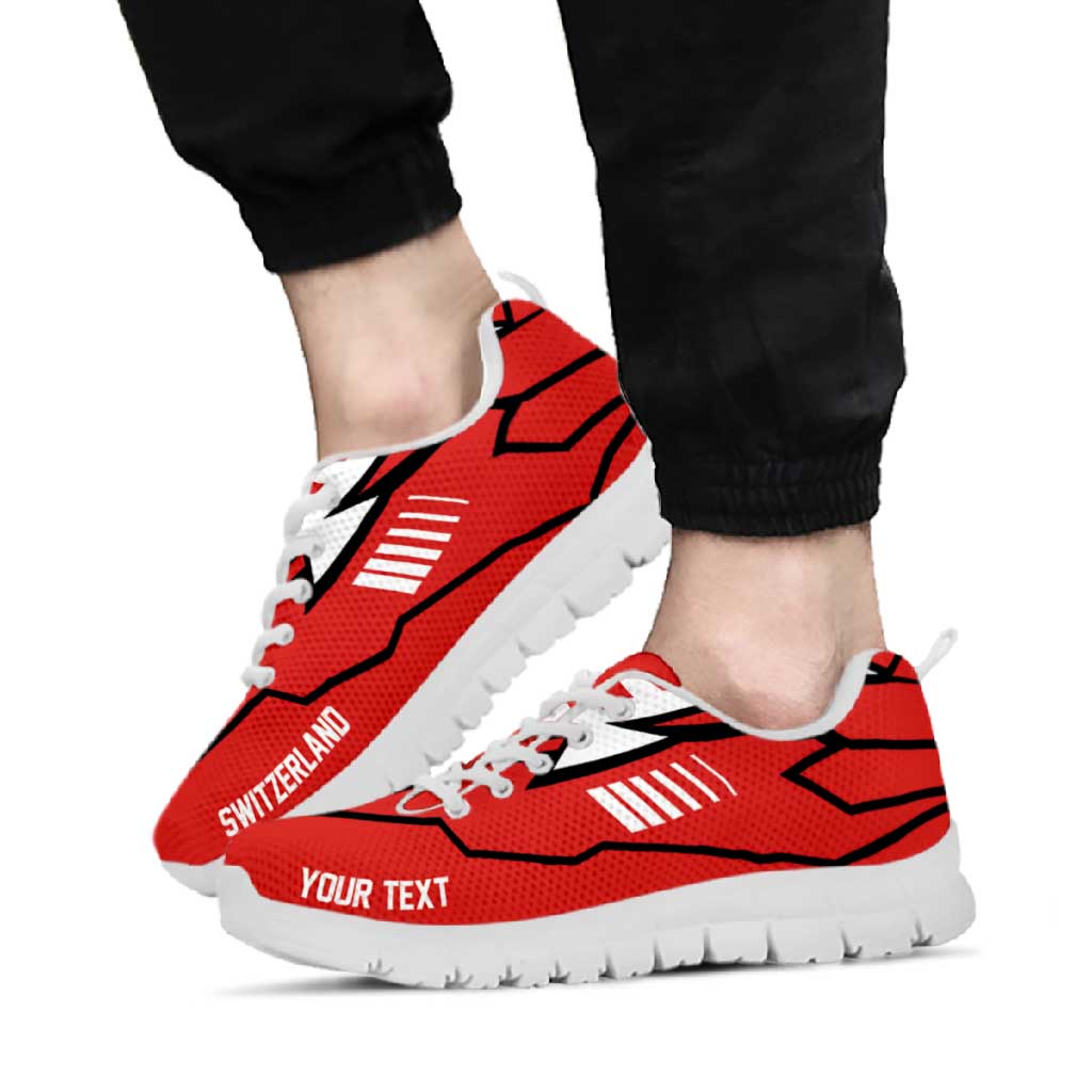 Switzerland Football Nations 2026 Personalized Sneakers Sporty Pattern