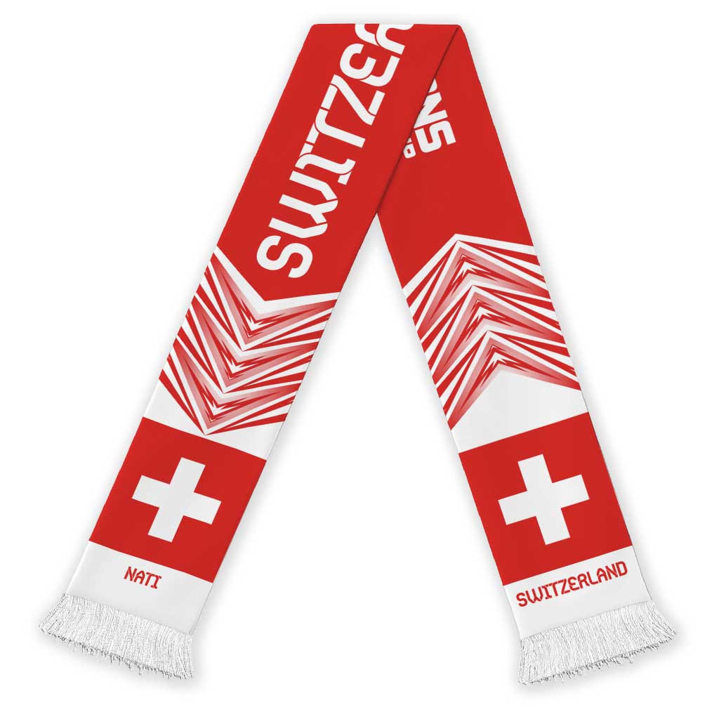 Switzerland Football Nations 2026 Soccer Scarf Sporty Pattern