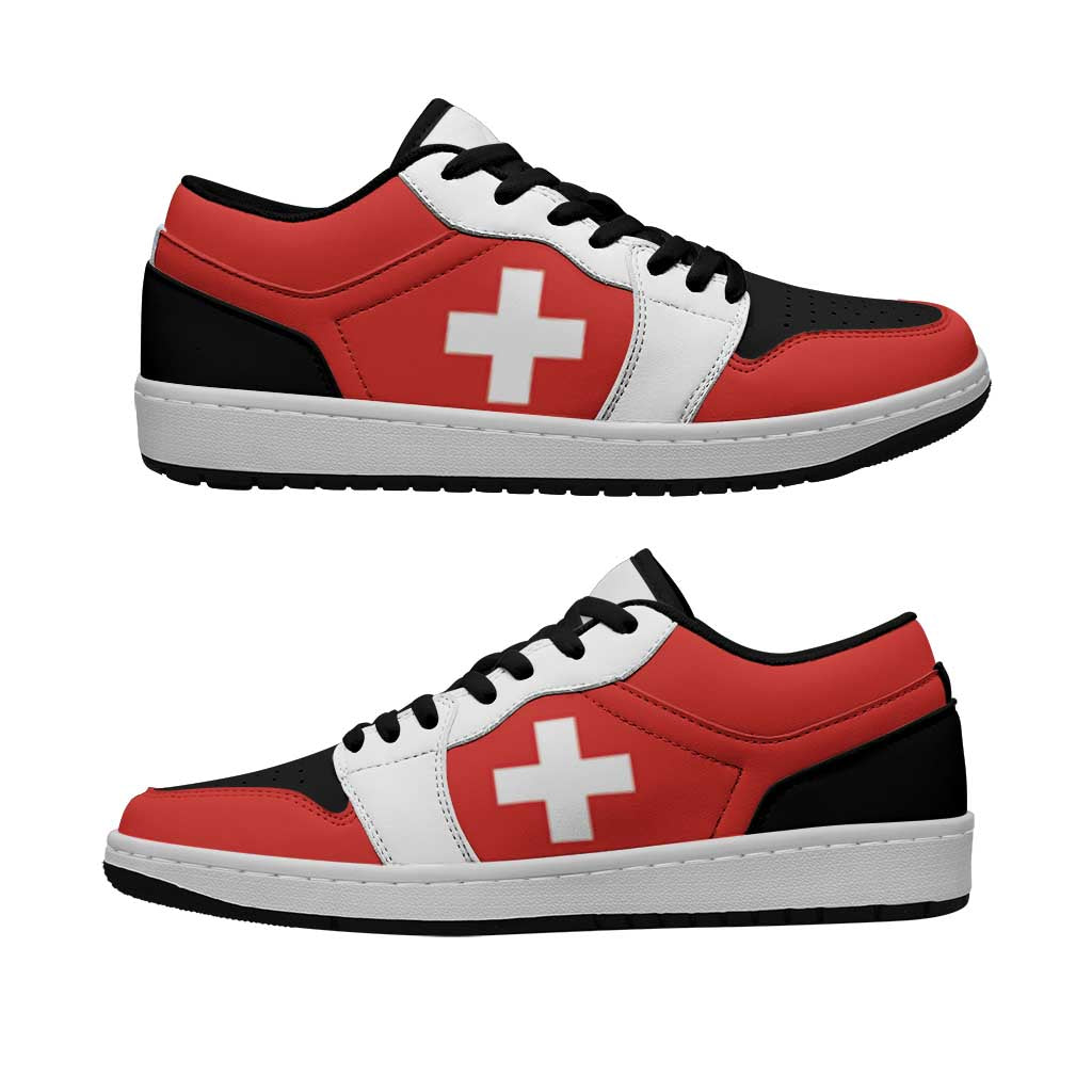 Switzerland Low Sneakers Classic National Flag Style - Wonder Print Shop